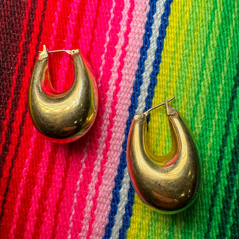 GOLD PUFFY HOOPS