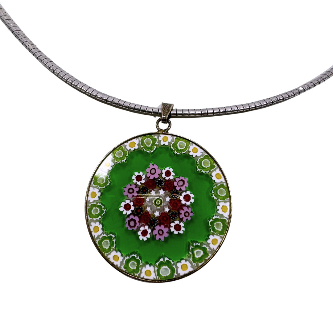 MURANO ITALY MILLEFIORI STERLING