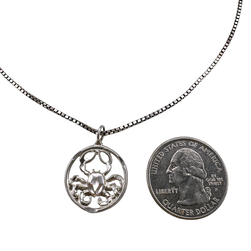 STERLING SILVER CANCER NECKLACE