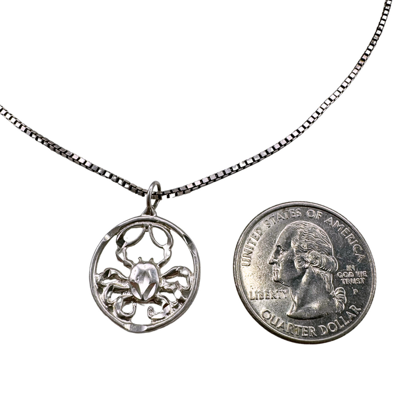STERLING SILVER CANCER NECKLACE