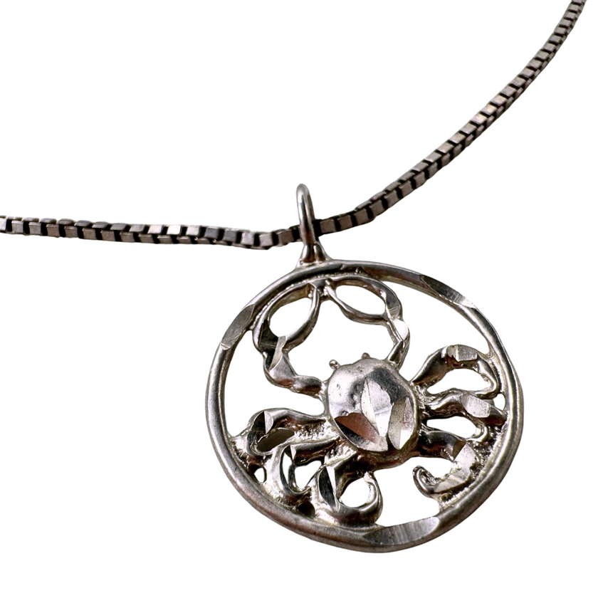 STERLING SILVER CANCER NECKLACE