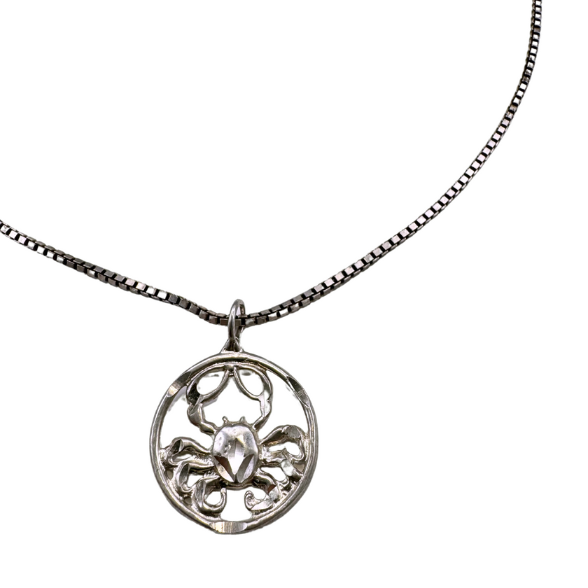 STERLING SILVER CANCER NECKLACE