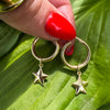 YOU'RE A STAR 14K GOLD HOOP EARRINGS