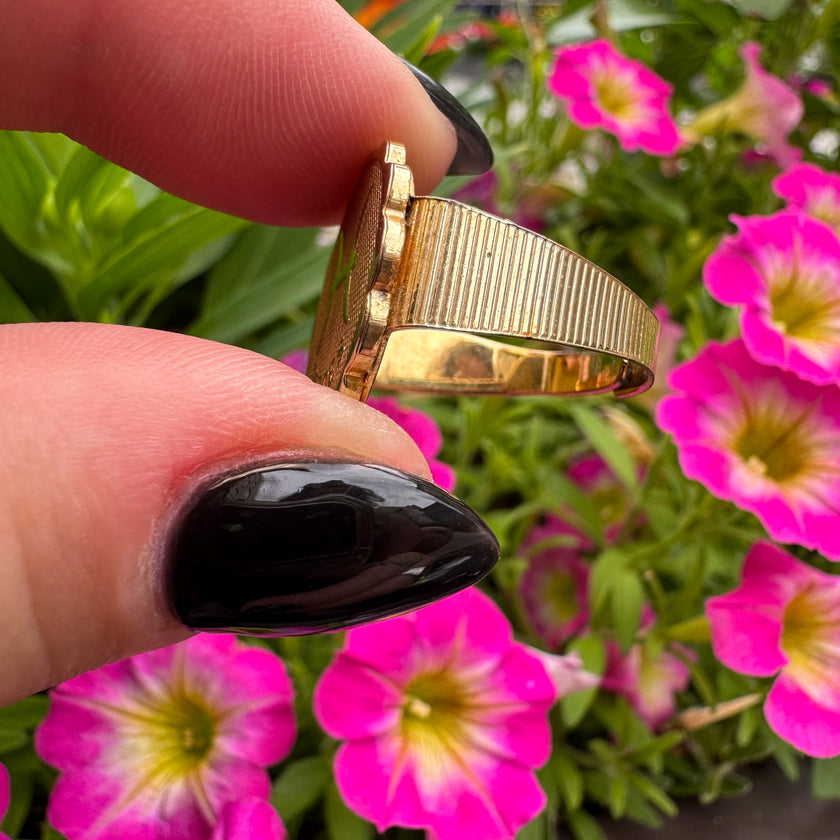 '70s PISCES ZODIAC ADJUSTABLE RING