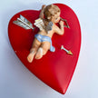 1950s LEFTON CHERUB HEART JEWELRY BOX