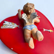 1950s LEFTON CHERUB HEART JEWELRY BOX