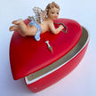 1950s LEFTON CHERUB HEART JEWELRY BOX
