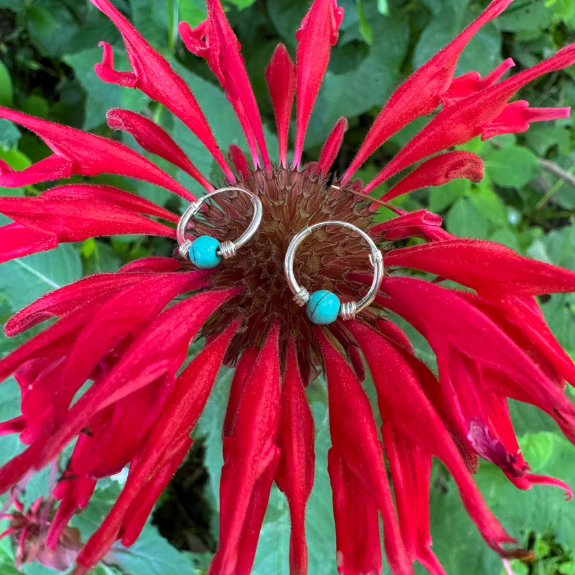 MINI TURQUOISE & STERLING HUGGIES