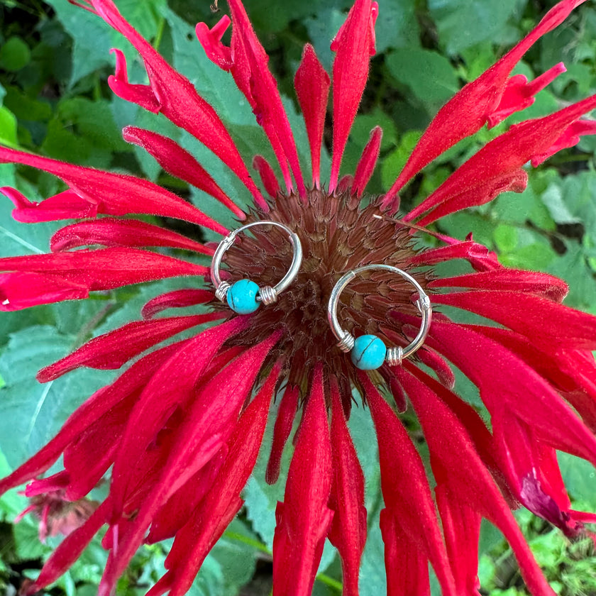 MINI TURQUOISE & STERLING HUGGIES