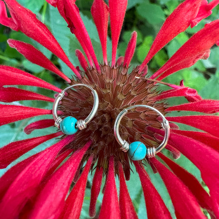 MINI TURQUOISE & STERLING HUGGIES