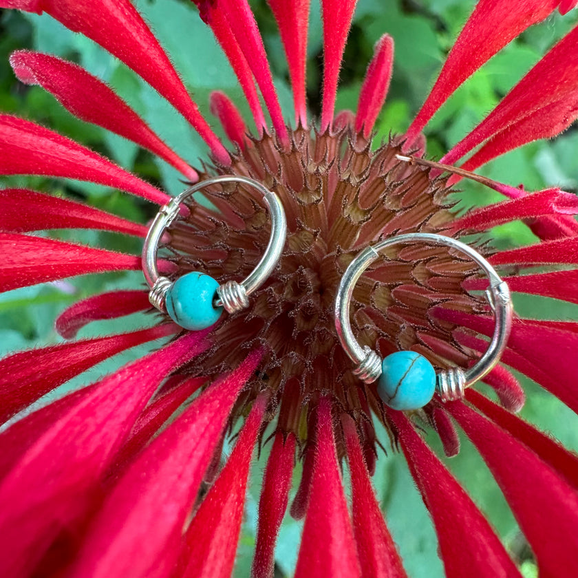 MINI TURQUOISE & STERLING HUGGIES