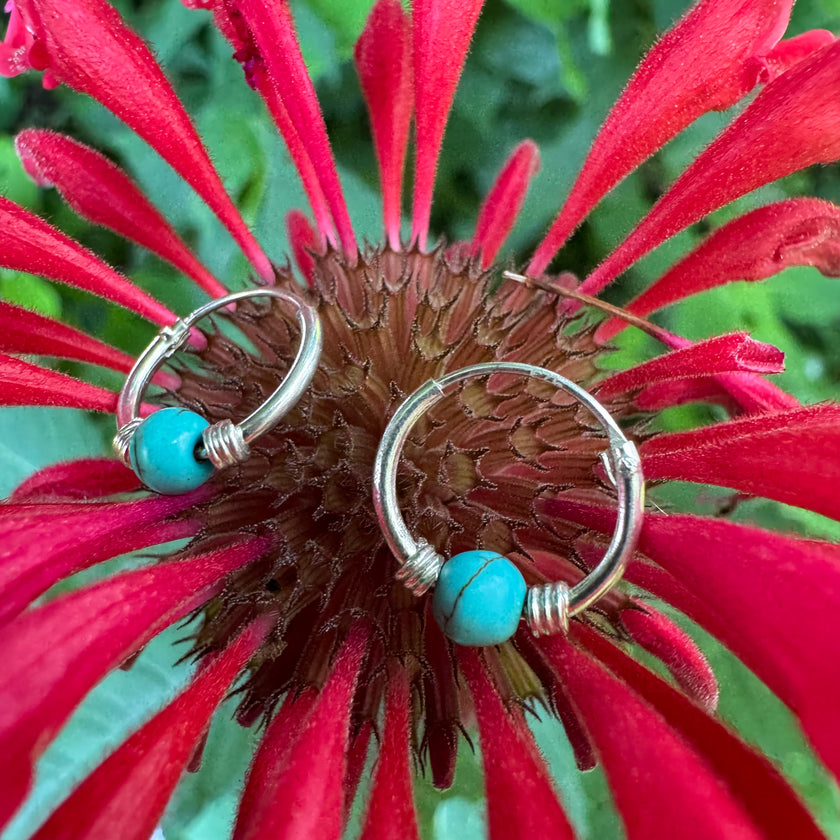MINI TURQUOISE & STERLING HUGGIES