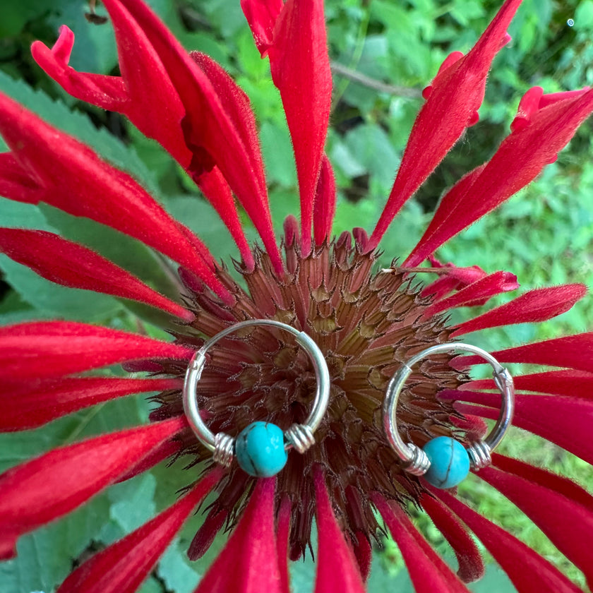 MINI TURQUOISE & STERLING HUGGIES