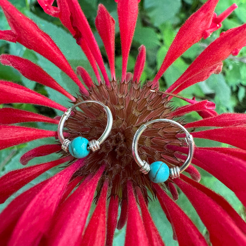 MINI TURQUOISE & STERLING HUGGIES