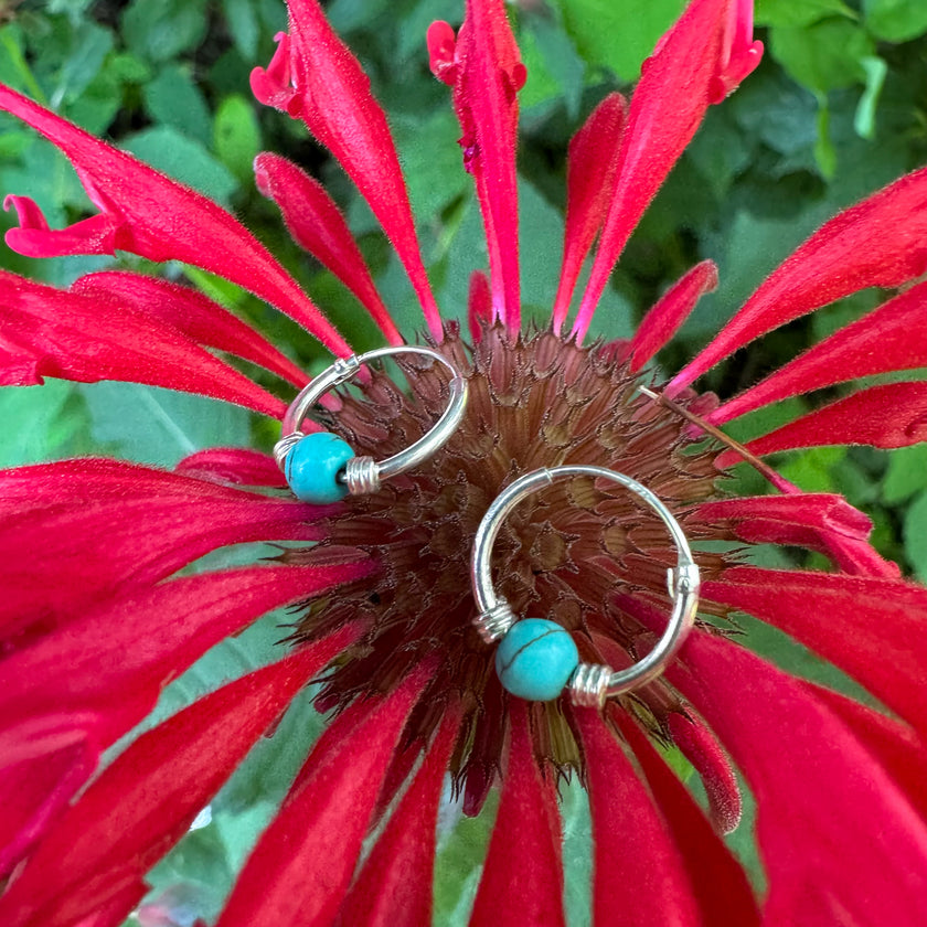 MINI TURQUOISE & STERLING HUGGIES