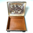VINTAGE ORNATE CHERUB METAL JEWELRY BOX