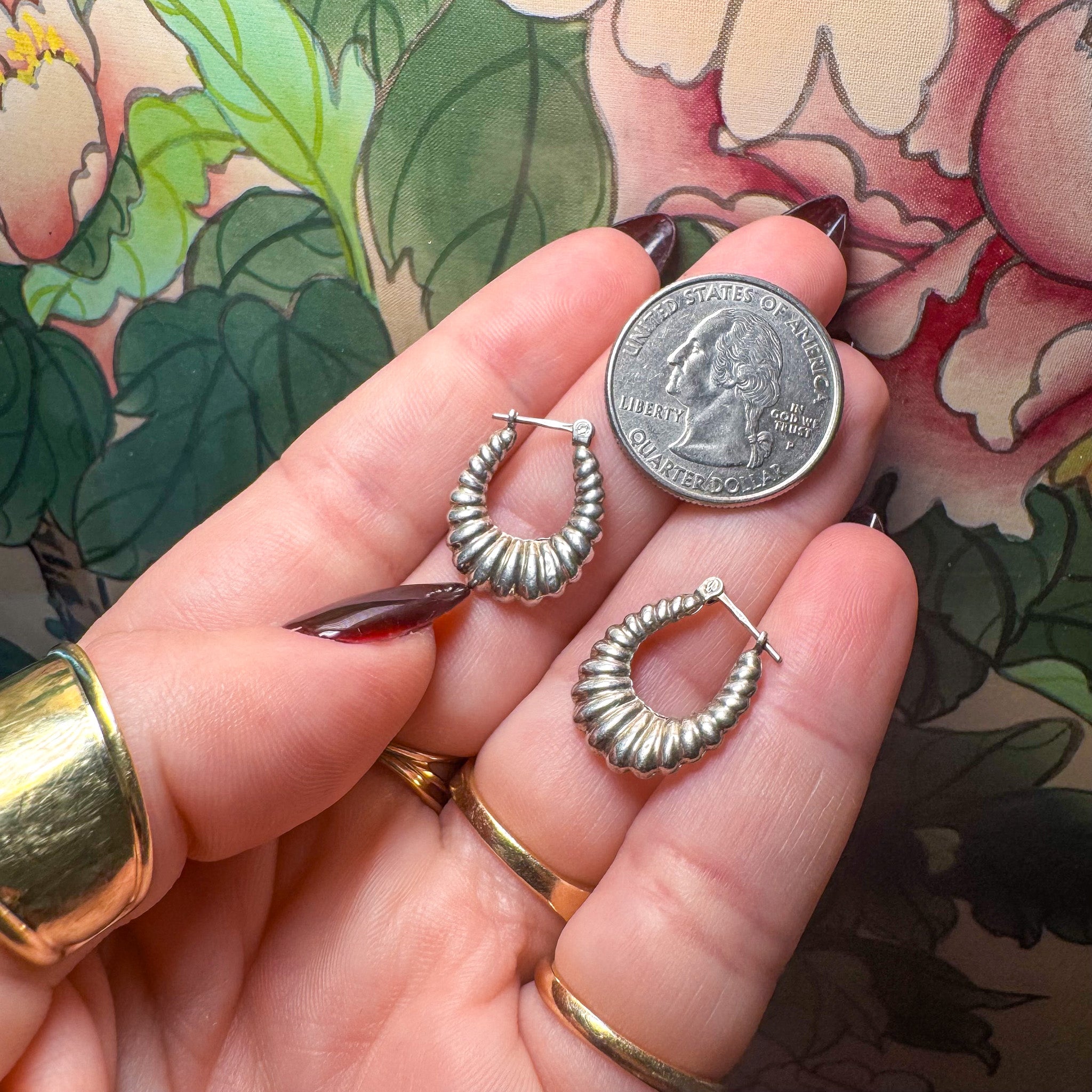 '60s SMALL STERLING SCALLOPS