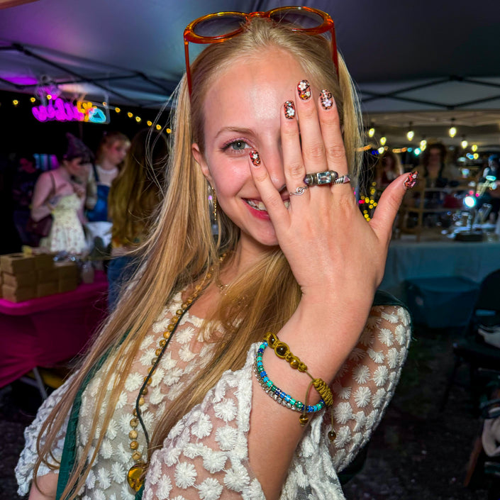 VINTAGE STERLING SILVER AQUAMARINE AND AMETHYST RING