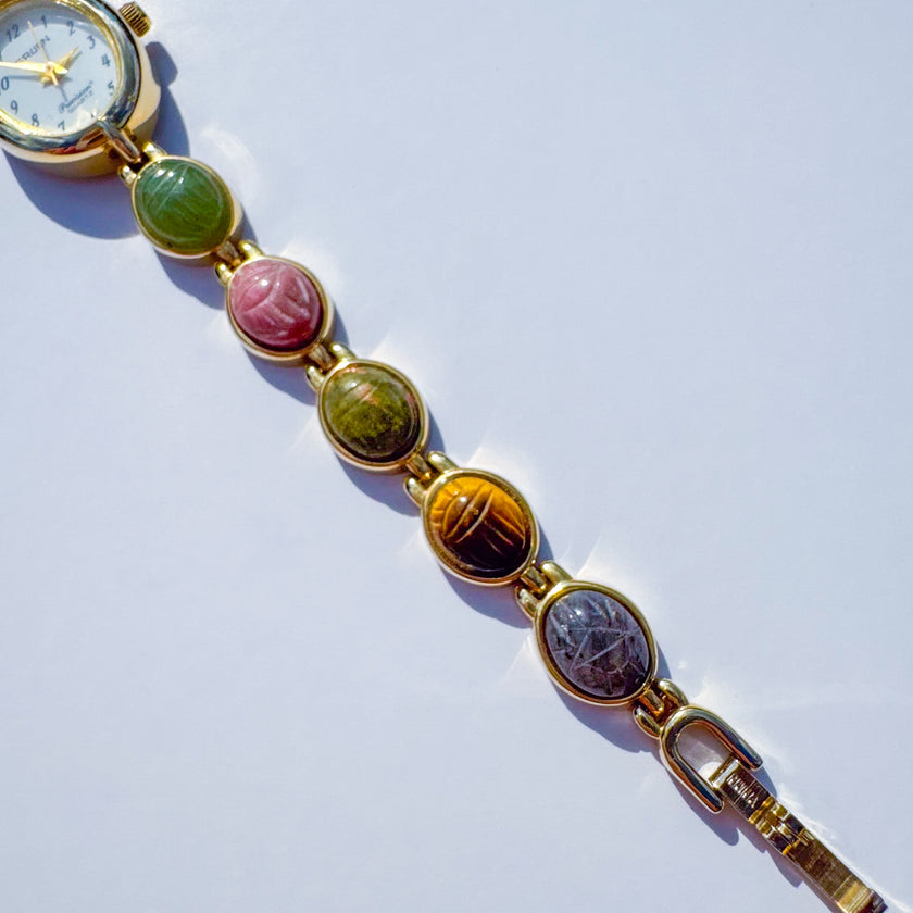 GRUEN MULTICOLOR SCARAB WATCH