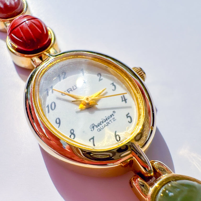 GRUEN MULTICOLOR SCARAB WATCH