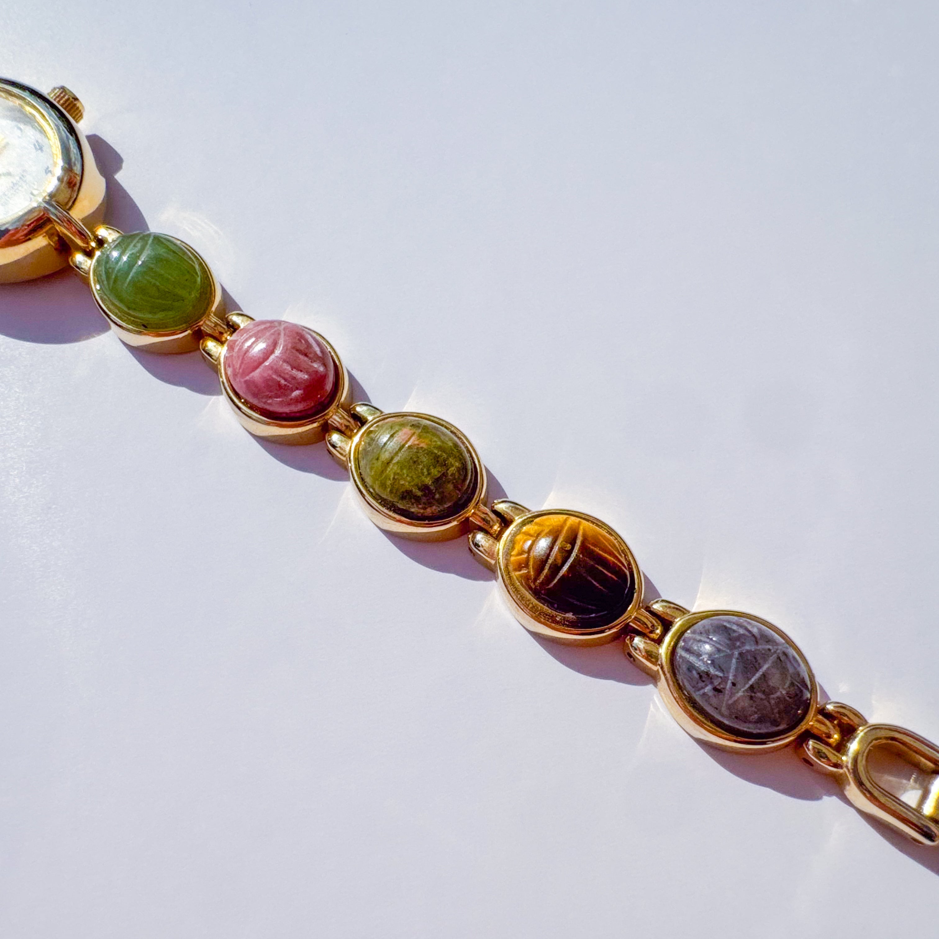 GRUEN MULTICOLOR SCARAB WATCH