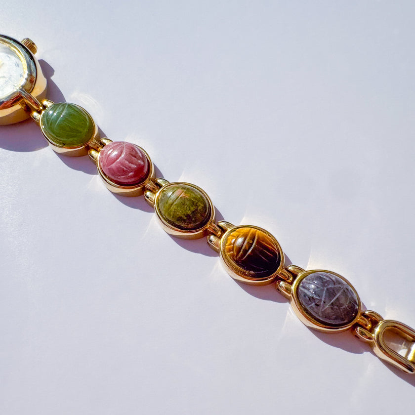 GRUEN MULTICOLOR SCARAB WATCH