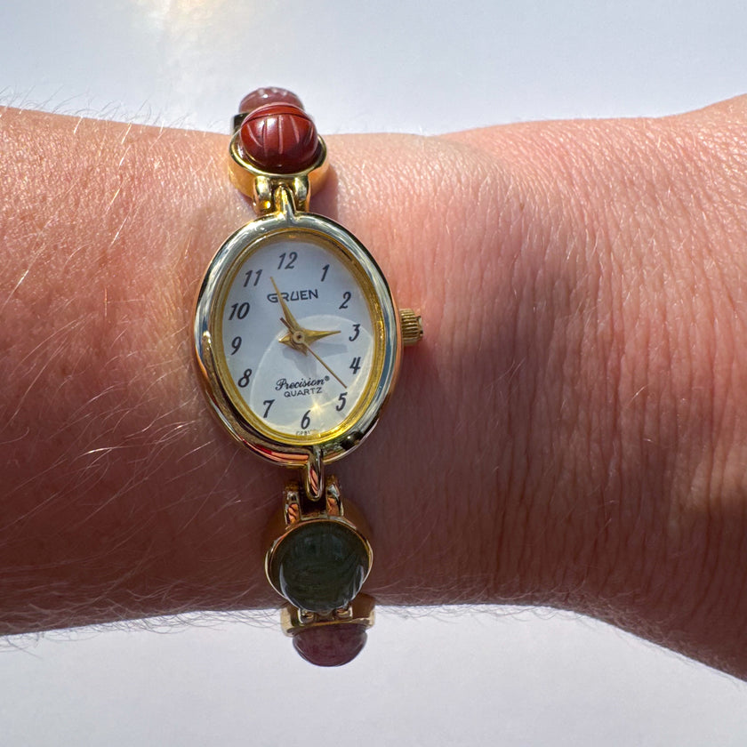 GRUEN MULTICOLOR SCARAB WATCH