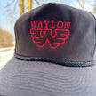 VINTAGE WAYLON JENNINGS ROPE SNAPBACK TRUCKER HAT – DEADSTOCK