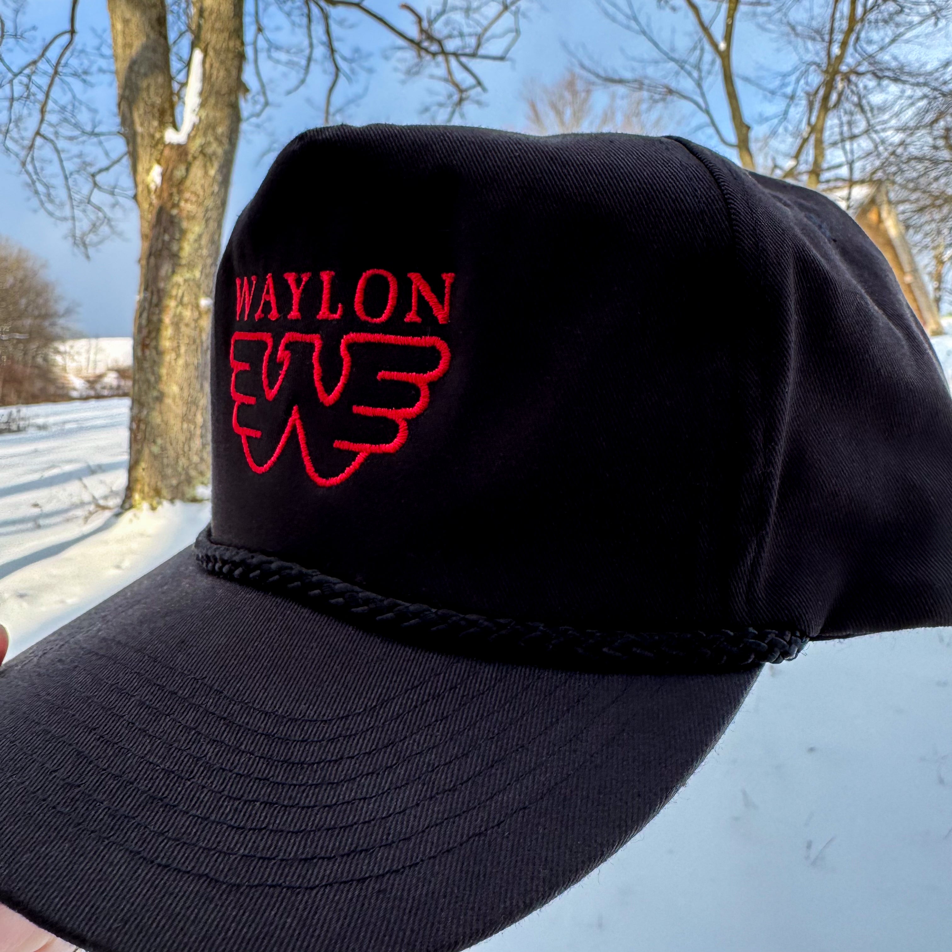 VINTAGE WAYLON JENNINGS ROPE SNAPBACK TRUCKER HAT – DEADSTOCK