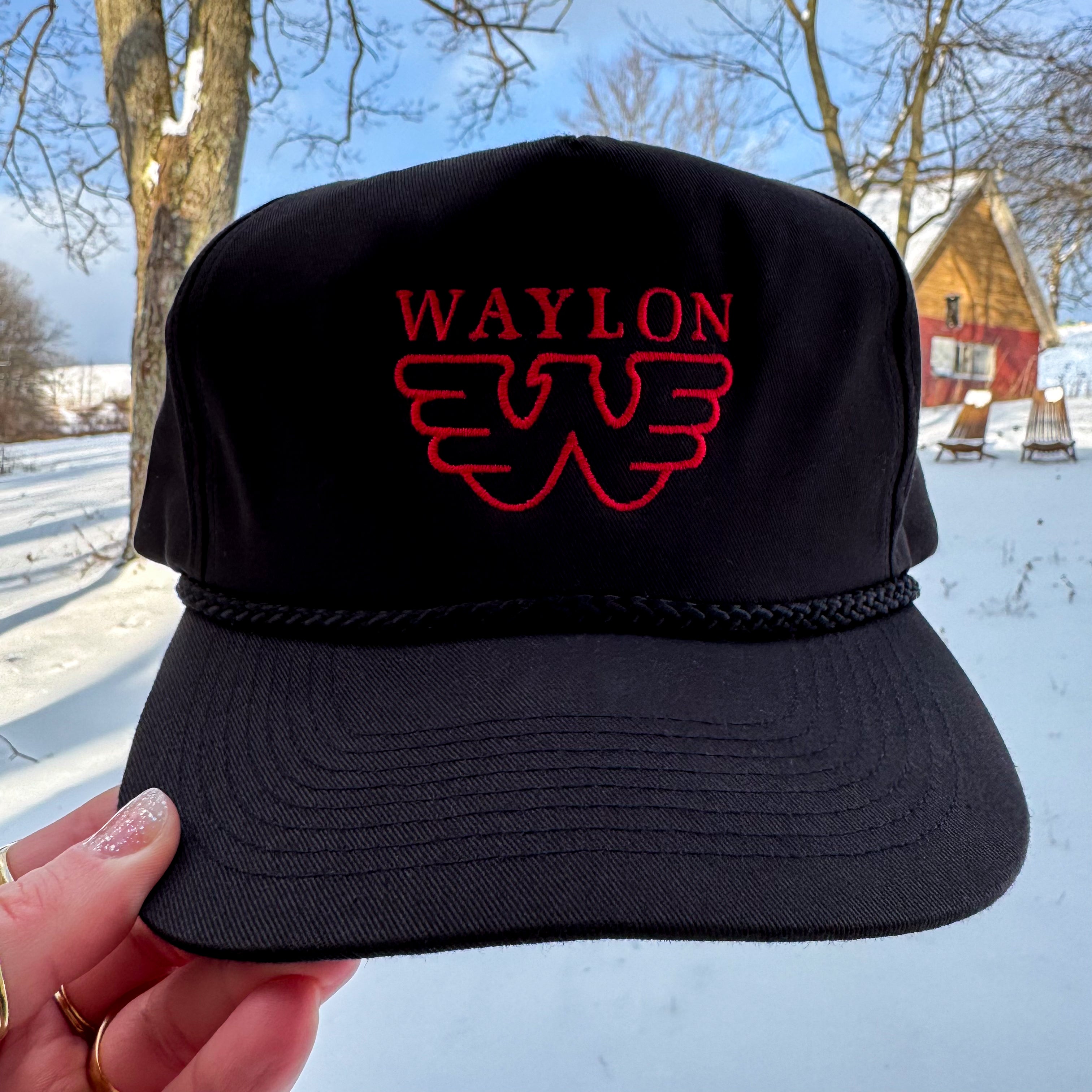 VINTAGE WAYLON JENNINGS ROPE SNAPBACK TRUCKER HAT – DEADSTOCK