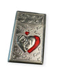 VINTAGE '60s SILVER-TONE KISSING COUPLE HEART LIGHTER