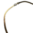 VINTAGE GOLD TONE BEZEL SET CRYSTAL HERRINGBONE NECKLACE
