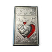 VINTAGE '60s SILVER-TONE KISSING COUPLE HEART LIGHTER