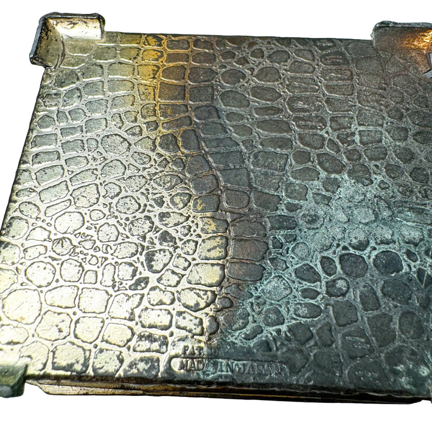 VINTAGE ORNATE CHERUB METAL JEWELRY BOX