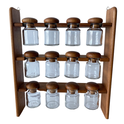 mid century modern teak spice rack