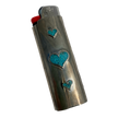 TURQUOISE HEARTS LIGHTER CASE