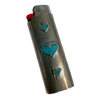 TURQUOISE HEARTS LIGHTER CASE