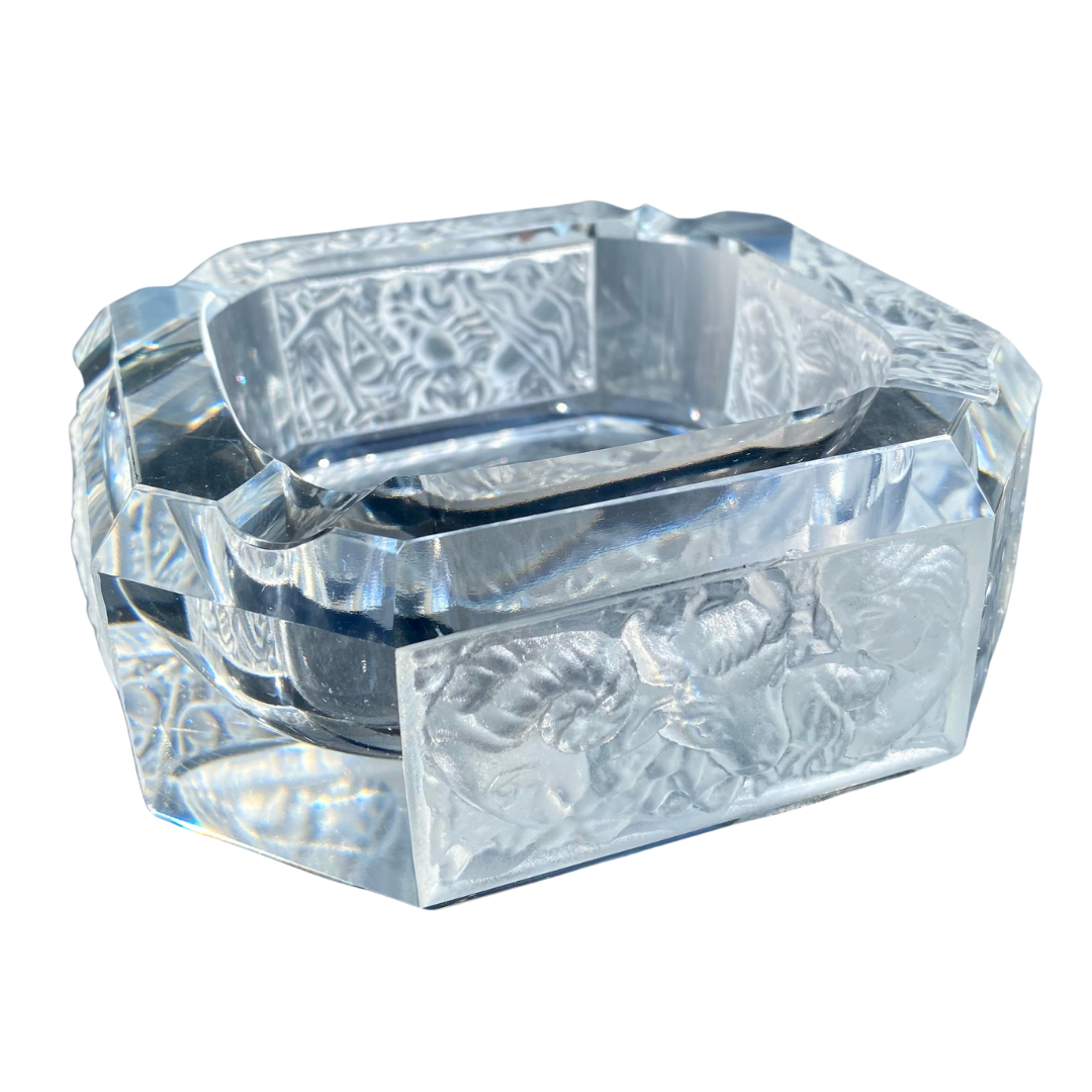 ZODIAC CRYSTAL ASHTRAY