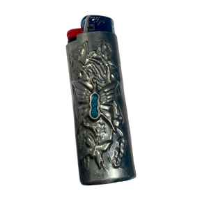 TURQUOISE BUTTERFLY LIGHTER CASE