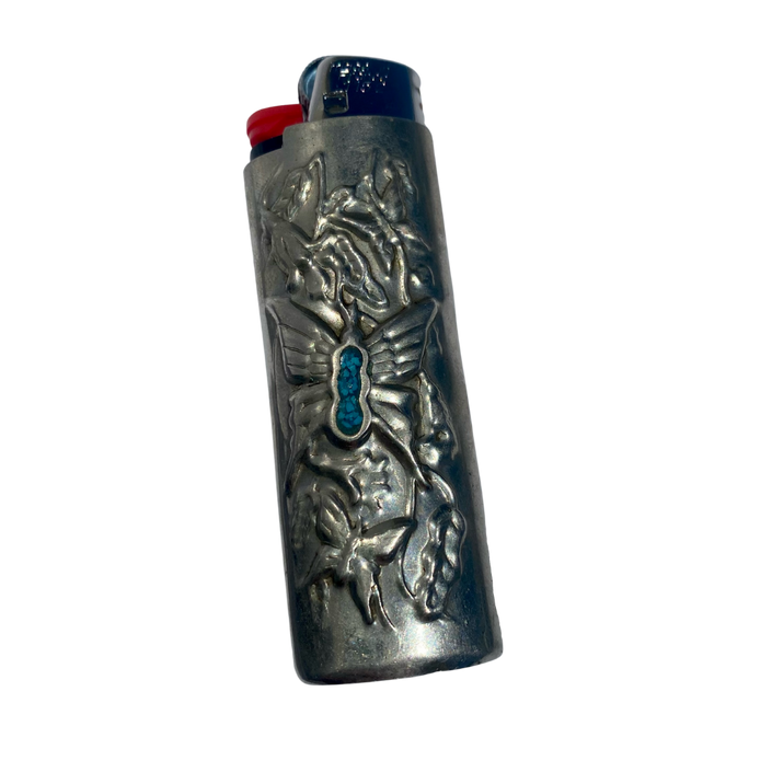 TURQUOISE BUTTERFLY LIGHTER CASE