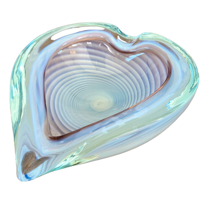 MURANO GLASS HEART ASHTRAY