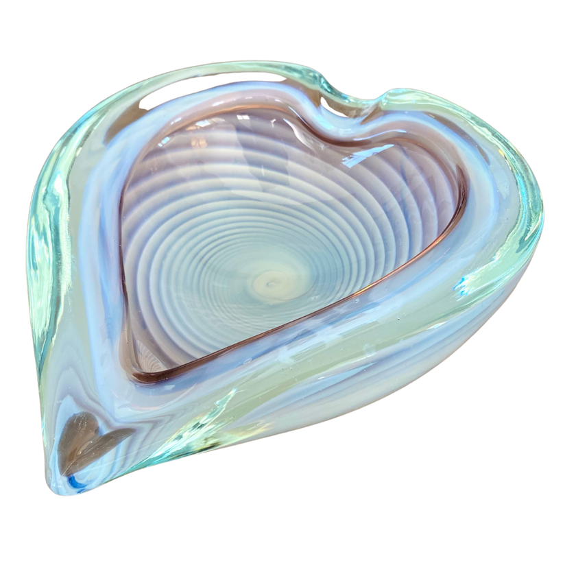 MURANO GLASS HEART ASHTRAY