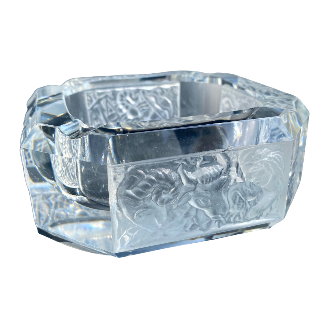 ZODIAC CRYSTAL ASHTRAY