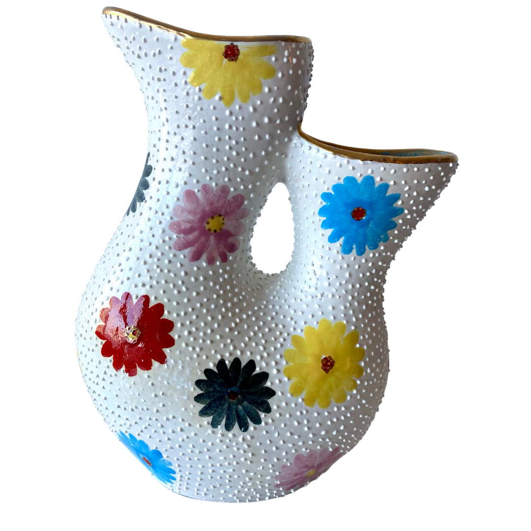 MCM HAND PAINTED ITALIAN CERAMIC VASE