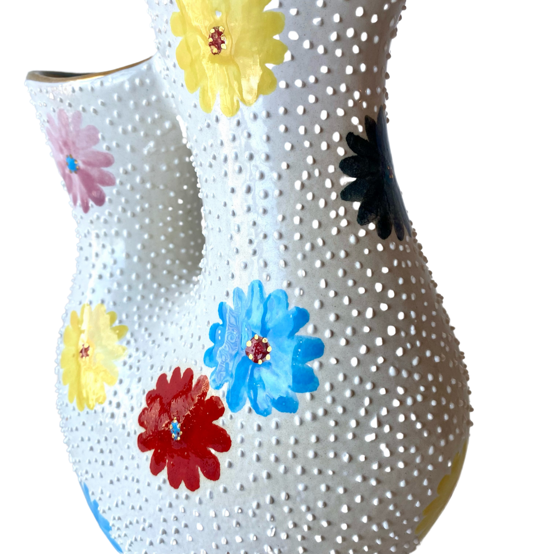 MCM HAND PAINTED ITALIAN CERAMIC VASE