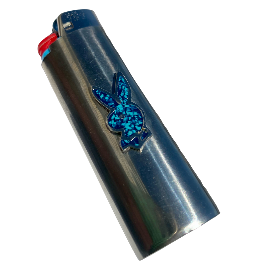 TURQUOISE PLAYBOY LIGHTER CASE