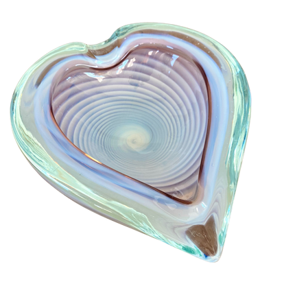 MURANO GLASS HEART ASHTRAY