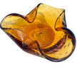 CONTROLLED BUBBLE AMBER ASHTRAY