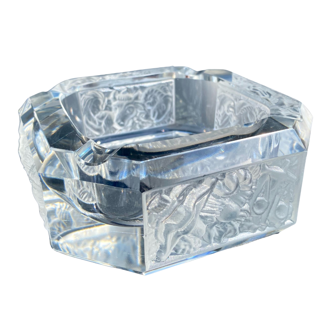 ZODIAC CRYSTAL ASHTRAY