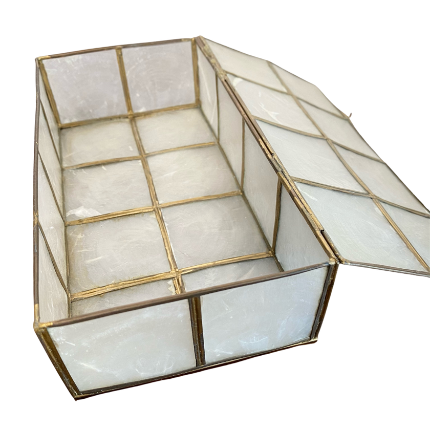 CAPIZ SHELL STASH BOX